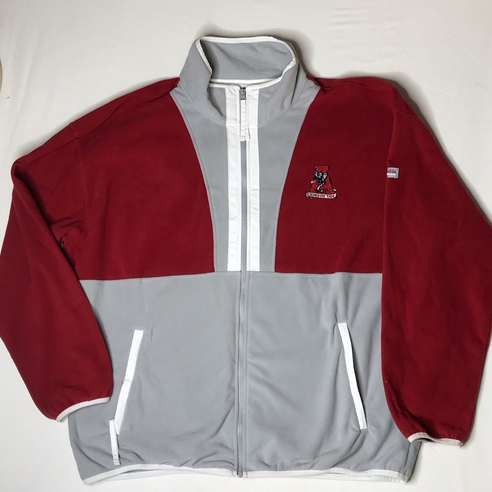Columbia University of Alabama Crimson and Gray Zip-Up Jacket Men’s Size 2X